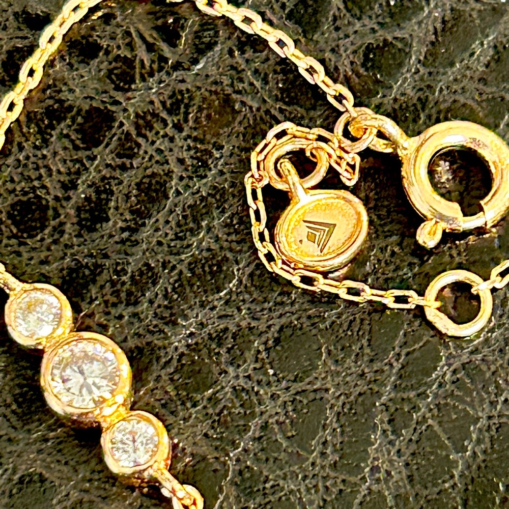 Silpada Gold Bracelet with Cristal Charms and Sparkling Stones